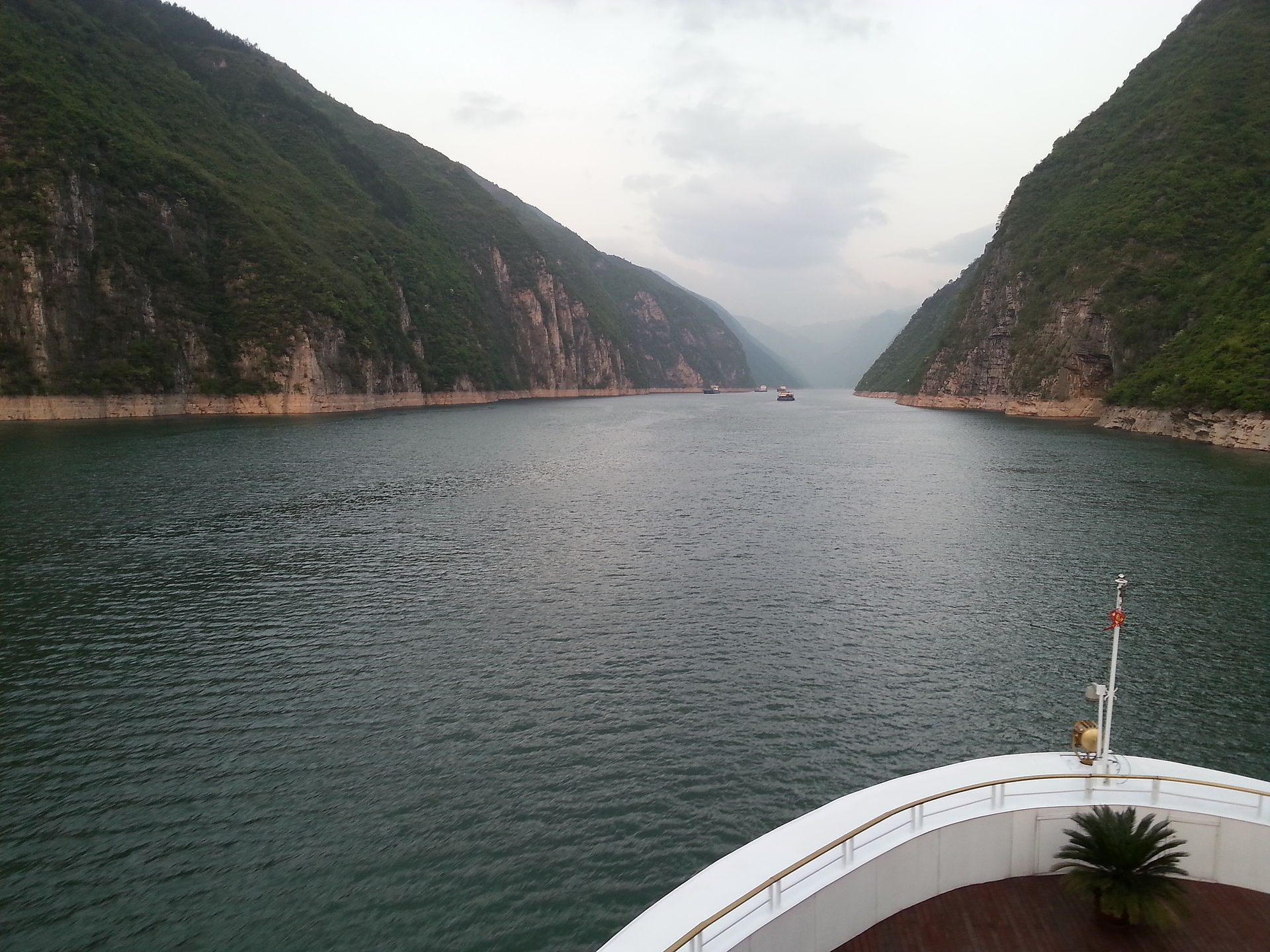Wu Gorge seen from the bow of a Yangtze River ship